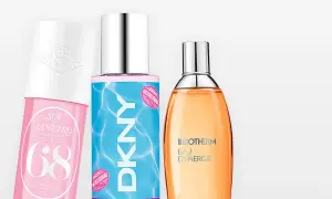 Tre parfymer: Sol de Janeiro, DKNY Be Delicious och Biotherm Eau d'Énergie. Eau de toilette betyder lättare doft.