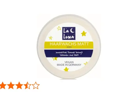 Burk med matt hårvax för barn från La Luna. Ger volym och stadga, vegansk och tillverkad i Tyskland.